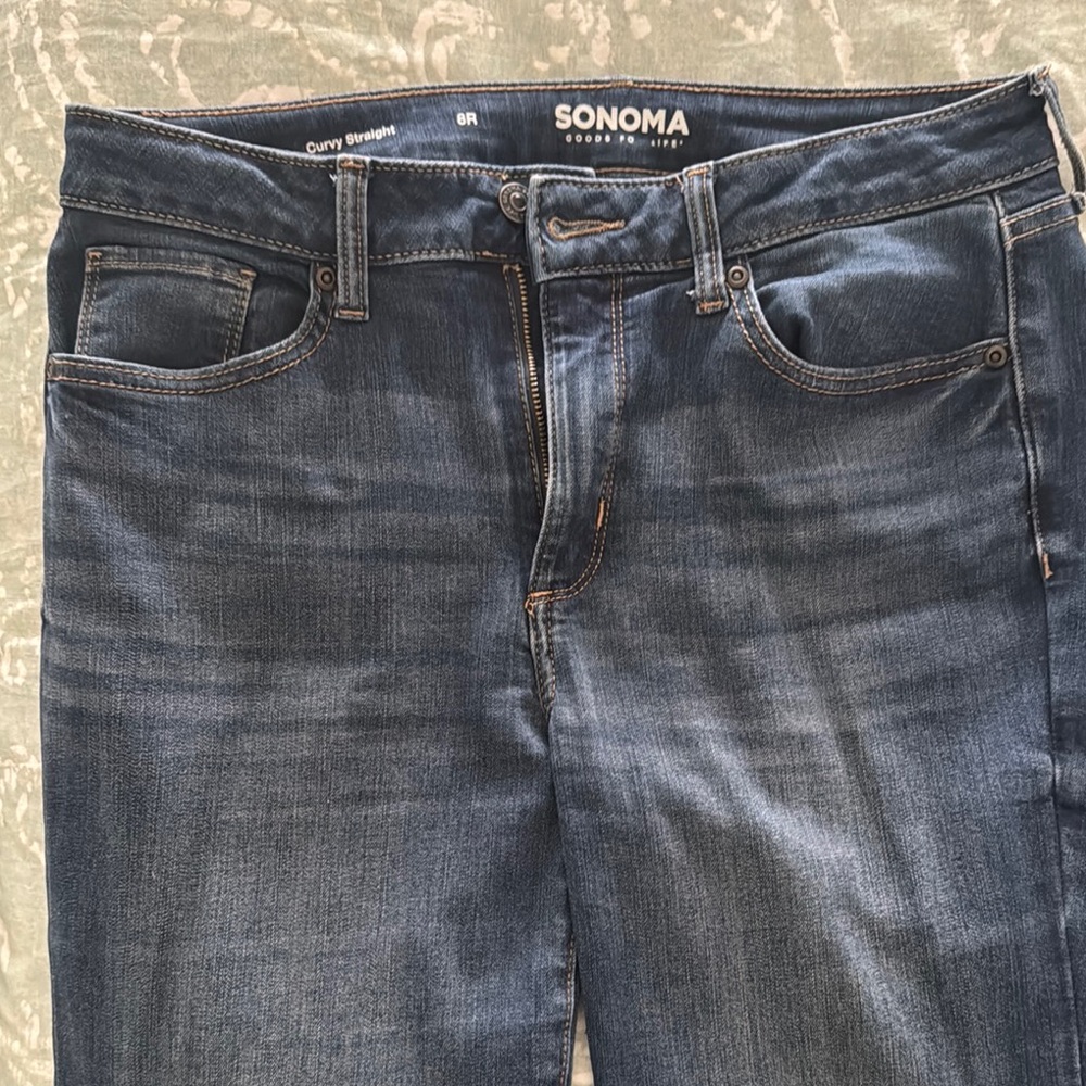 Sonoma Curvy Straight Blue Jeans - Picture 5 of 7
